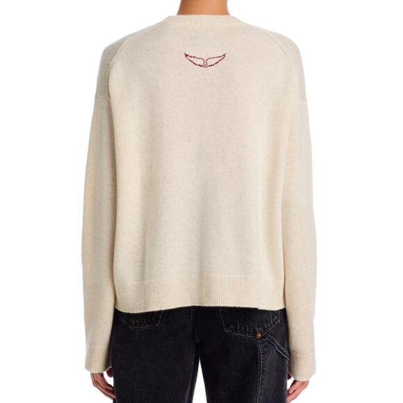 Zadig & Voltaire Cashmere Markuz Coeur Art Sweater - Picture 2 of 4